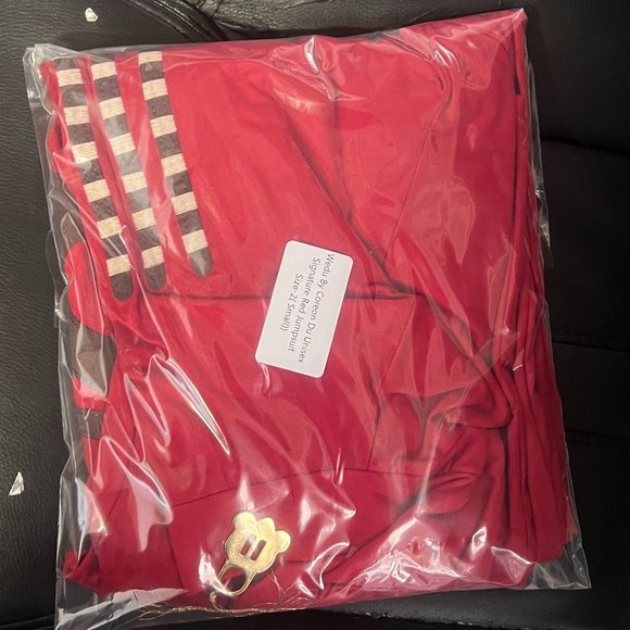 NEW! Wedu By Coreon Du Unisex Signature Red Jumpsuit Size-6-8(Medium) - Picture 9 of 11